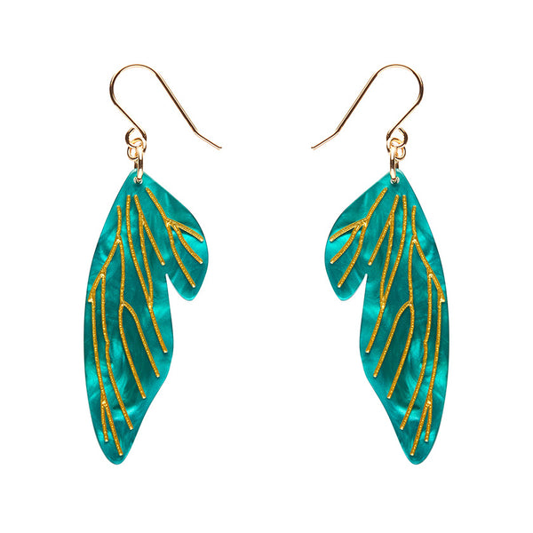 Fairy Wing Drop Essential Earrings - Mint