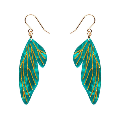Fairy Wing Drop Essential Earrings - Mint
