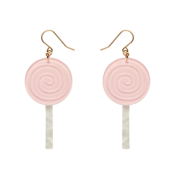 Lollypop Drop Earrings - Light Pink