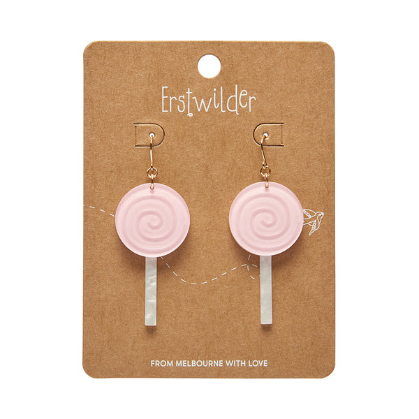 Lollypop Drop Earrings - Light Pink