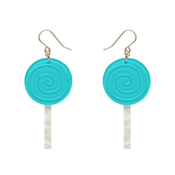 Lollypop Drop Earrings - Green