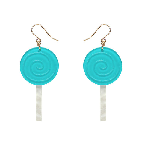 Lollypop Drop Earrings - Green