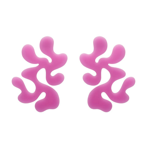 Statement Coral Stud Earrings - Pink