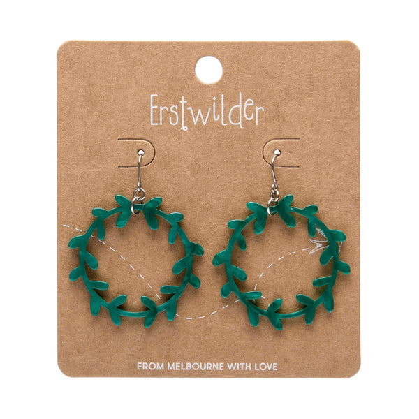 Wreath Drop Earrings – Teal