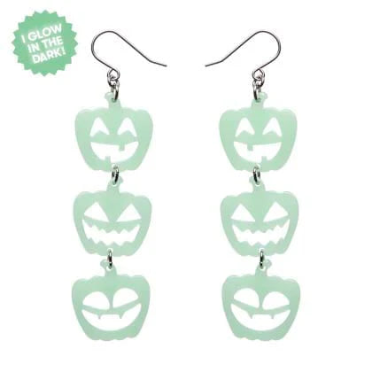 Halloween Pumpkins Drop Earrings - Glow in the Dark