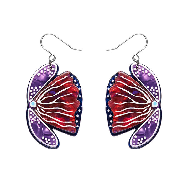 Fervent Feather Flower Drop Earrings