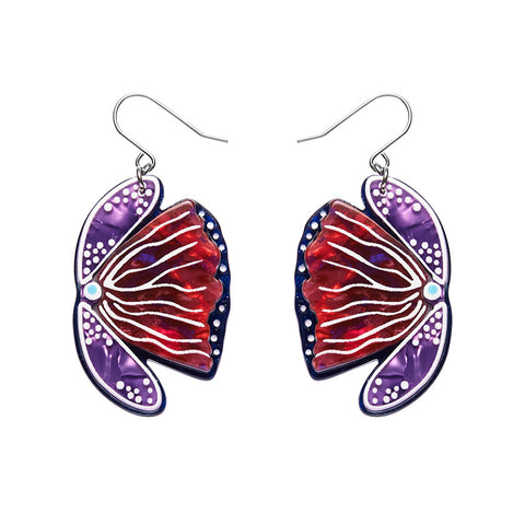 Fervent Feather Flower Drop Earrings