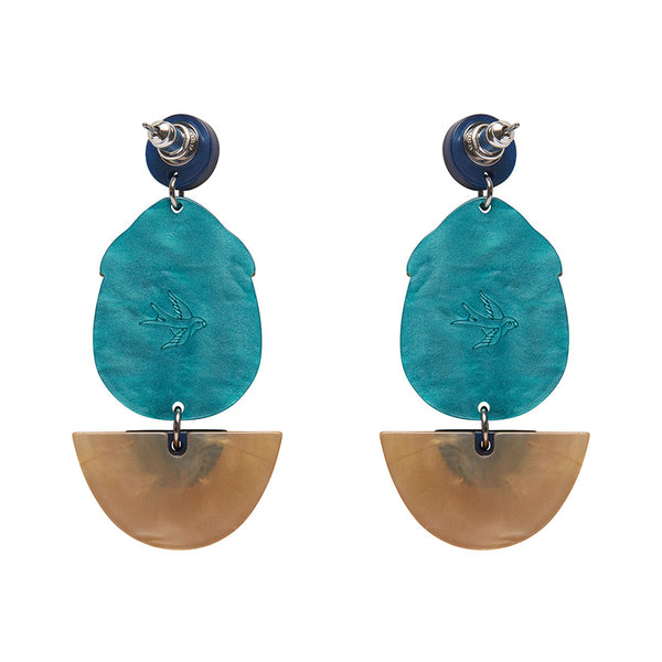 Secret Scarab Drop Earrings