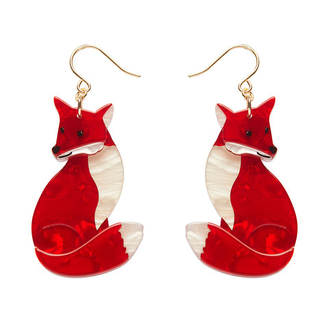 Charming Fox Drop Earrings