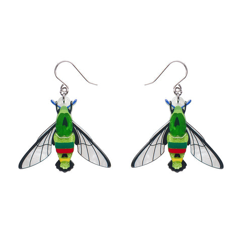Glimmer the Hawk Moth Drop Earrings