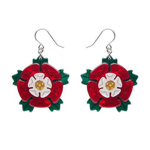 Tudor Rose Drop Earrings