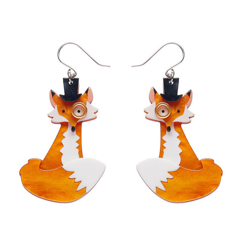 Felix the Fox Drop Earrings