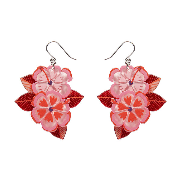Halcyon Hibiscus Drop Earrings