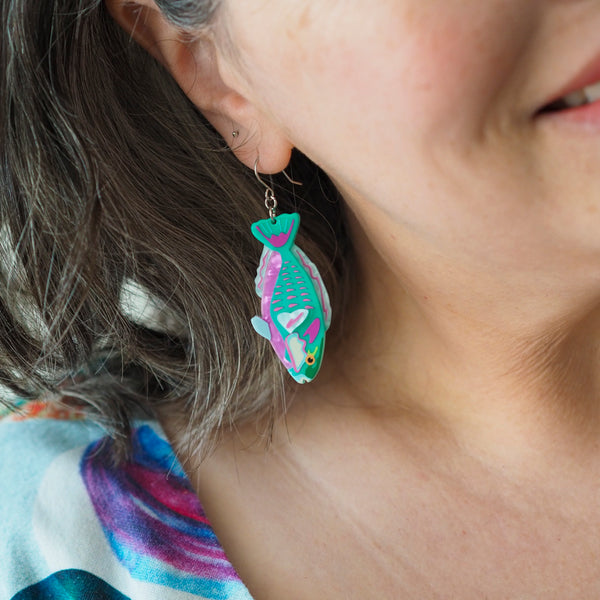 Bleeker's Parrotfish Drop Earrings