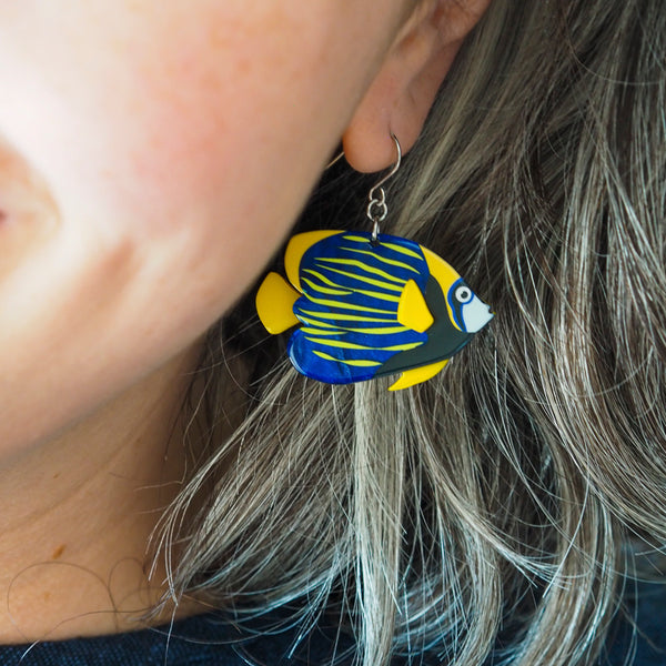 Emperor Angelfish Drop Earrings