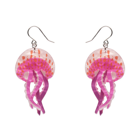 Mauve Stinger Jellyfish Drop Earrings