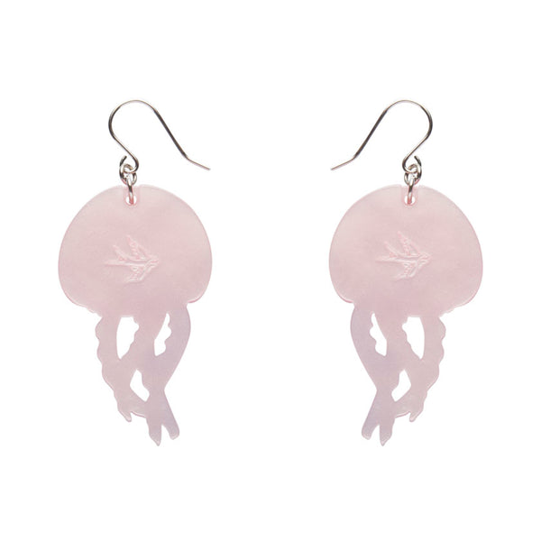 Mauve Stinger Jellyfish Drop Earrings