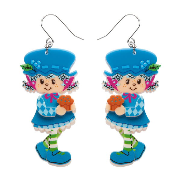Blueberry Muffin Drop Earrings