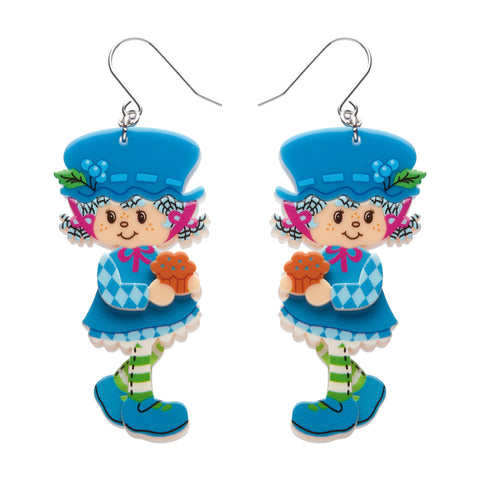 Blueberry Muffin Drop Earrings