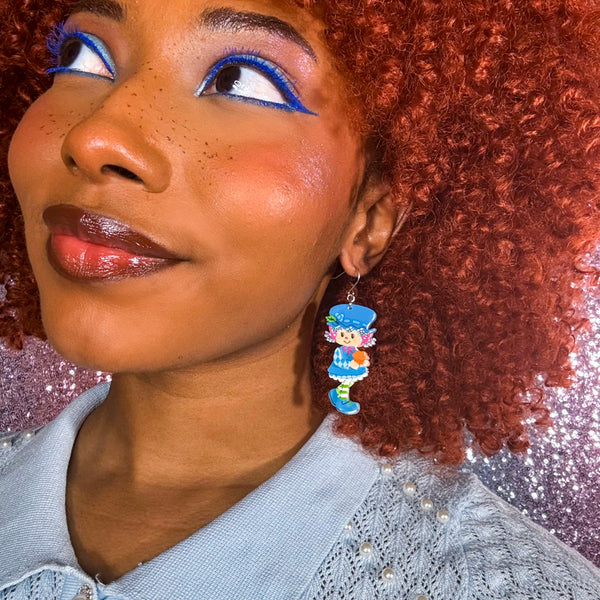 Blueberry Muffin Drop Earrings