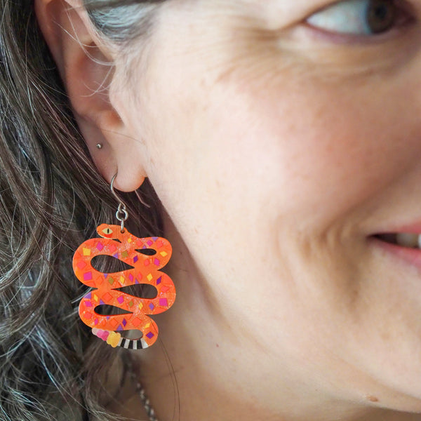 The Rowdy Rattlesnake Drop Earrings