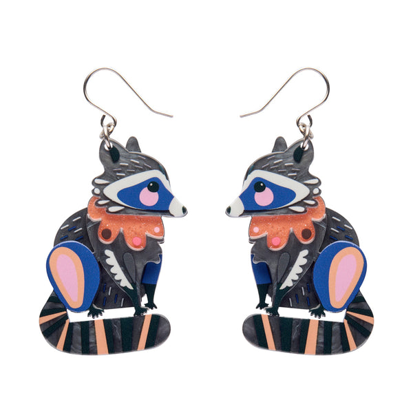 The Resourceful Raccoon Drop Earrings