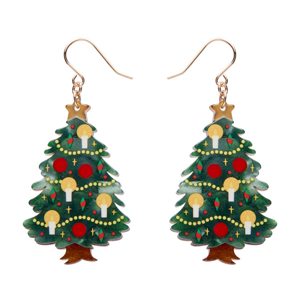 Christmas Tree Centre-Piece Drop Earrings