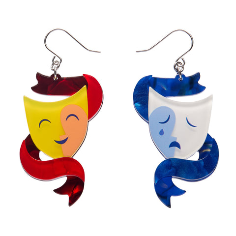 Comedy & Tragedy Drop Earrings