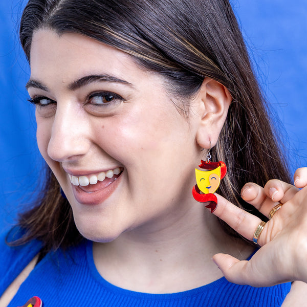 Comedy & Tragedy Drop Earrings