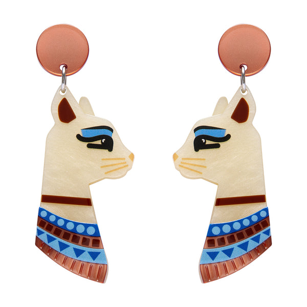 Bastet the Protector Drop Earrings
