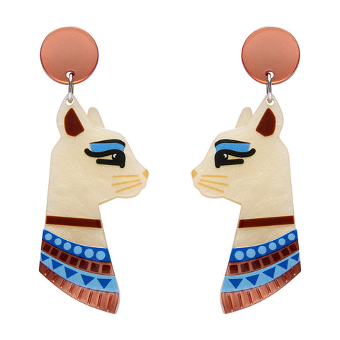 Bastet the Protector Drop Earrings