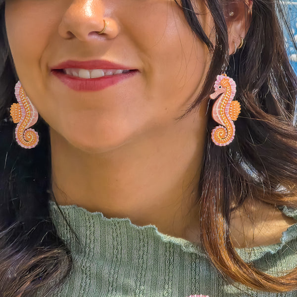 Kuu Wanana (Seahorse) Drop Earrings