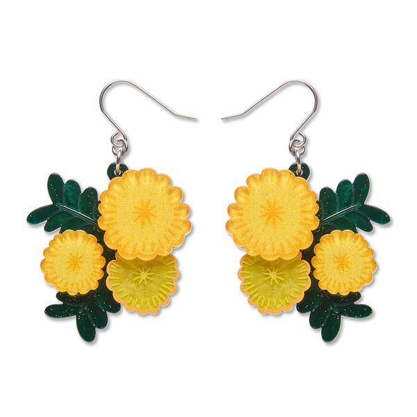 Sunshine Wattle Drop Earrings
