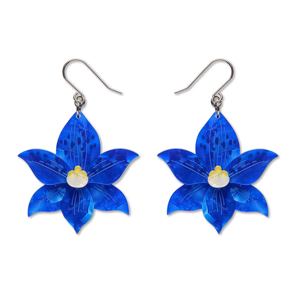 Spotted Sun-Orchid Drop Earrings