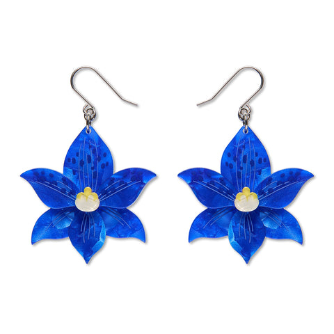 Spotted Sun-Orchid Drop Earrings
