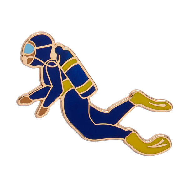 Diver Jamie Enamel Pin