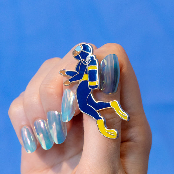 Diver Jamie Enamel Pin