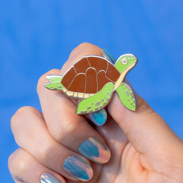 Green Turtle Enamel Pin