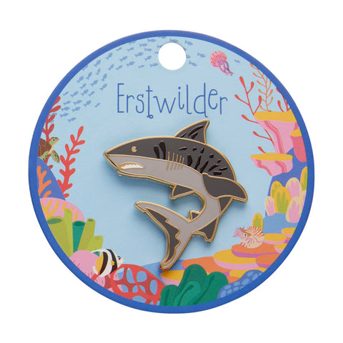 Tiger Shark Enamel Pin