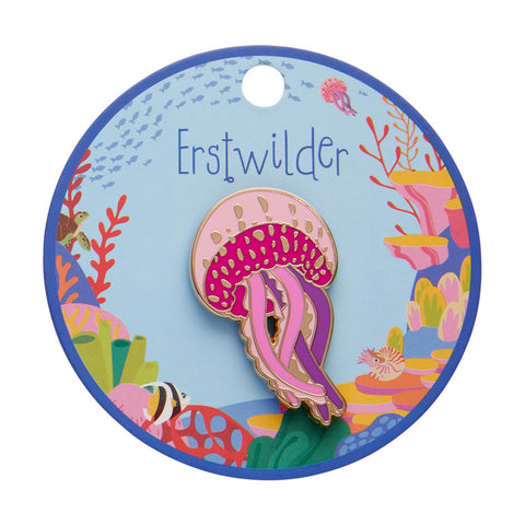 Mauve Stinger Jellyfish Enamel Pin