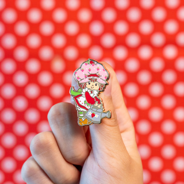 Strawberry Gardening Enamel Pin