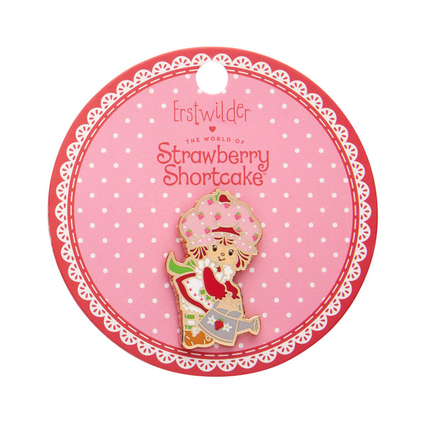 Strawberry Gardening Enamel Pin
