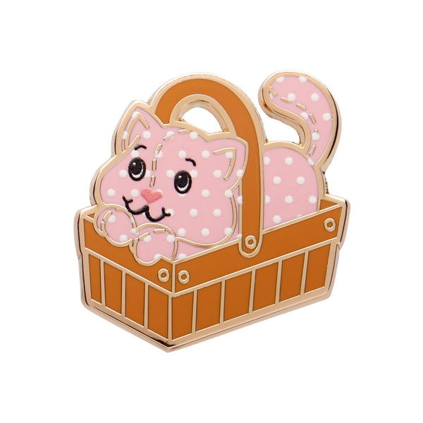 Cozy Custard Cat Enamel Pin