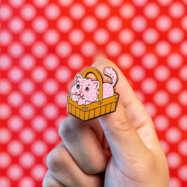 Cozy Custard Cat Enamel Pin