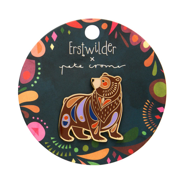 The Brawny Brown Bear Enamel Pin