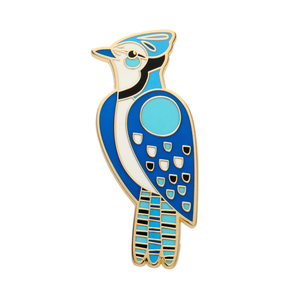 The Boisterous Blue Jay Enamel Pin