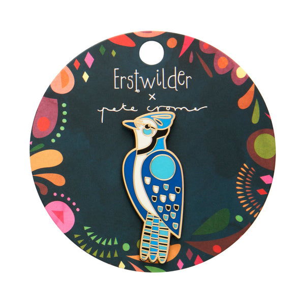 The Boisterous Blue Jay Enamel Pin