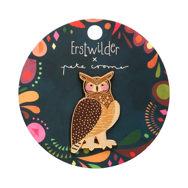 The Grand Great Horned Owl Enamel Pin