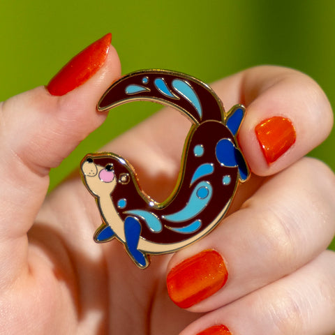 The Outgoing Otter Enamel Pin