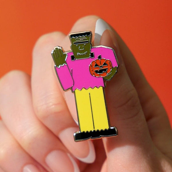 Frankenstein's Friendly Monster Enamel Pin